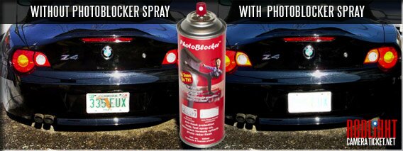 PhotoShield License Plate Spray PhotoBlocker License Plate Spray Test photo 1.